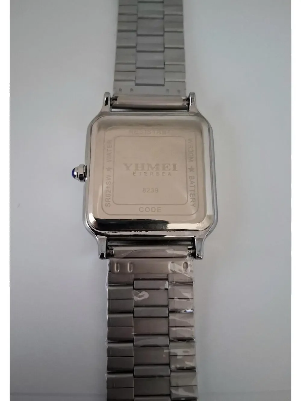 Men's Luxury Square Dial Stainless White Watch